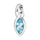 Justa S Blue Topaz stříbrný přívěsek s modrým topazem