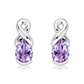 Man S Amethyst RP stříbrné náušnice s ametystem