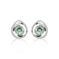 Sana S Green Amethyst and White Topaz stříbrné náušnice se zeleným ametystem a bílým topazem