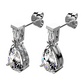 Jasna stříbrné náušnice se zirkony