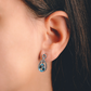 Ava S Blue Topaz stříbrné náušnice s modrým topazem