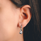 Irska S White Topaz stříbrné náušnice s bílým topazem