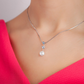 Elna S Pearl and Blue Topaz stříbrný přívěsek s perlou a modrým topazem