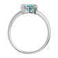 Priska S Blue Topaz prsten ze stříbra s modrým topazem