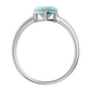 Amunet S Blue Topaz prsten ze stříbra s modrým topazem