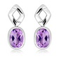 Gate S Amethyst stříbrné náušnice s fialovým amethystem