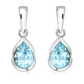 Samba Blue Topaz stříbrné náušnice s modrým topazem
