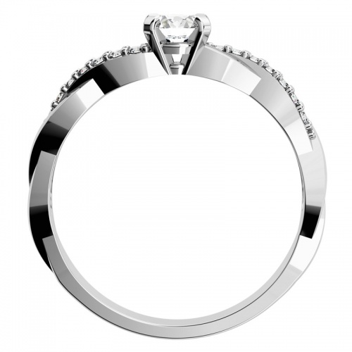 Luciana W Briliant (4,25 mm) - zásnubní prsten v bílém zlatě