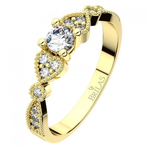 Zlatka G Briliant (4 mm) - prsten ve žlutém zlatě