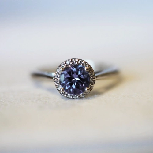 Emily Tanzanit Briliant - zlatý prsten s tanzanitem a brilianty