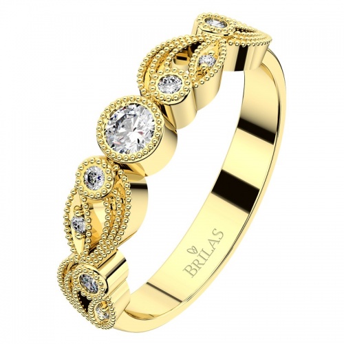 Viva G Briliant - zásnubní prsten ze žlutého zlata