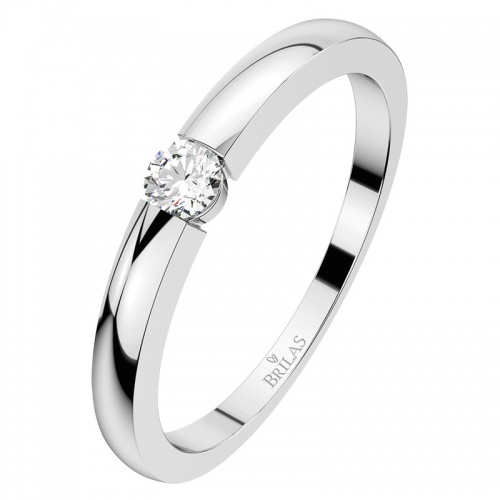 Kyra White - prsten z bílého zlata