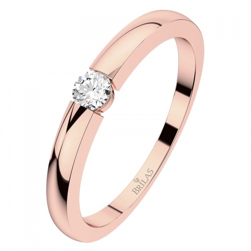 Kyra R Briliant - prsten z růžového zlata