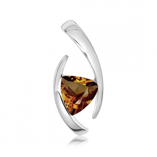 Dirk S Cognac Quartz - stříbrný přívěsek s quartzem