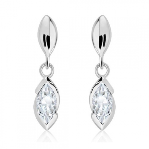 Jovana S White Topaz - stříbrné náušnice s bílým topazem