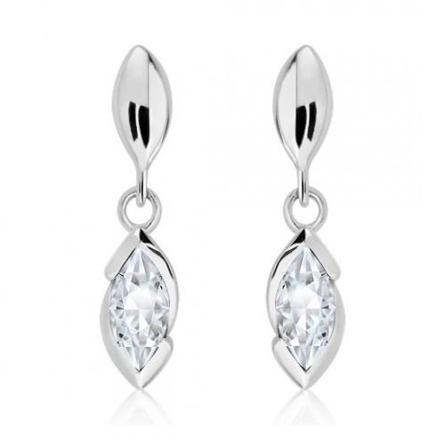 Jovana S White Topaz - stříbrné náušnice s bílým topazem