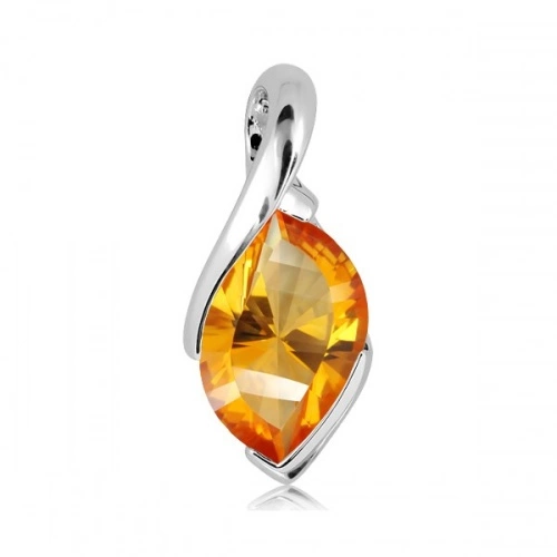 Marino S Golden Citrine - stříbrný přívěsek se zlatým citrínem