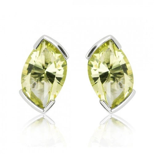 Elim S Lemon Citrine - stříbrné náušnice s lemon citrínem