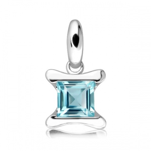 Alesia S Blue Topaz - stříbrný přívěsek s modrým topazem