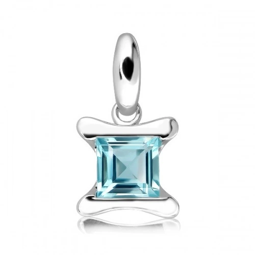 Alesia S Blue Topaz - stříbrný přívěsek s modrým topazem