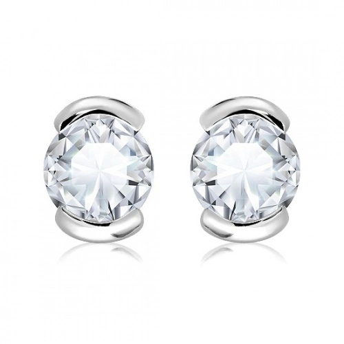 Hela S White Topaz - stříbrné náušnice s bílým topazem