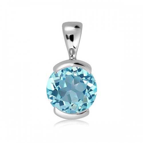 Ilko S Blue Topaz - stříbrný přívěsek s modrým topazem