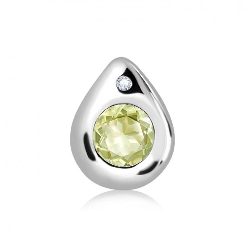 Sibel S Lemon Citrine and White Topaz - stříbrný přívěsek s citrínem a bílým topazem