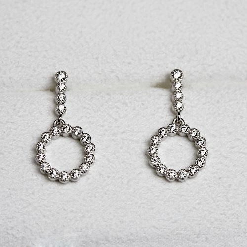 Mary Silver  - stříbrné náušnice se zirkony