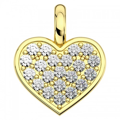 Tereza Gold - přívěsek ze žlutého zlata se zirkony