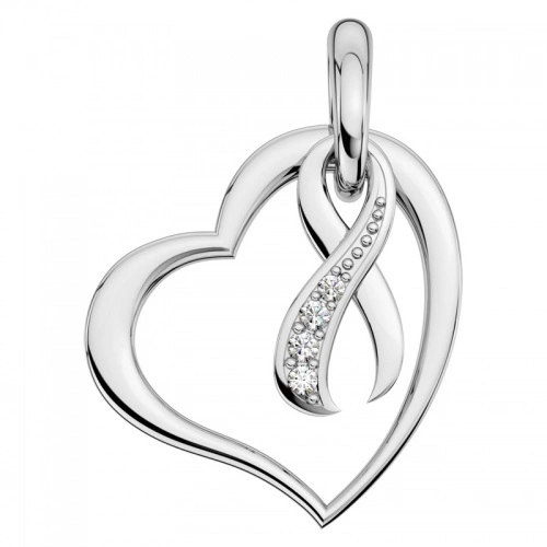 Alexa White - přívěsek z bílého zlata se zirkony