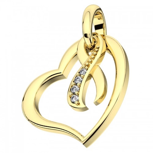 Alexa Gold Briliant - přívěsek ze žlutého zlata s brilianty