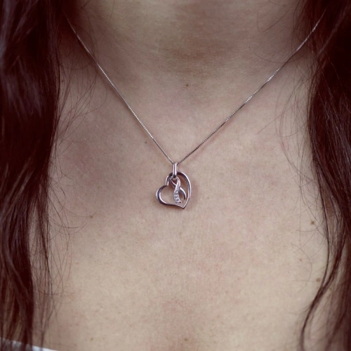 Alexa White - přívěsek z bílého zlata se zirkony