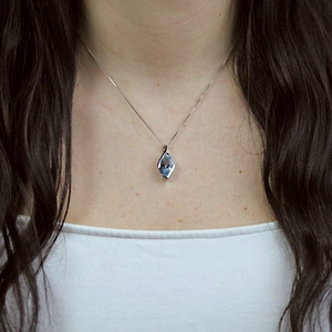 Marino S Blue Topaz - stříbrný přívěsek s modrým topazem