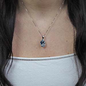 Narine S Blue Topaz - stříbrný přívěsek s modrým topazem