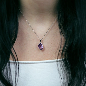 Narine S Amethyst - stříbrný přívěsek s ametystem