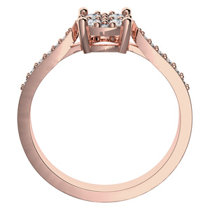 Zlata Princess R Briliant - zásnubní prsten z růžového zlata