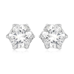 Ariana S White Topaz - stříbrné náušnice s bílým topazem