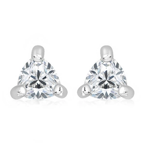 Galie S White Topaz - stříbrné náušnice s bílým topazem