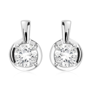 Vistula S White Topaz - stříbrné náušnice s bílým topazem