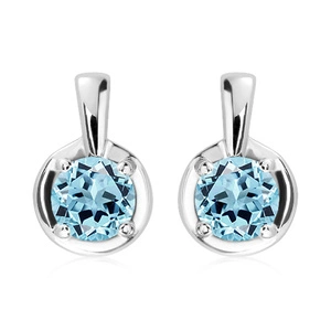 Vistula S Blue Topaz - stříbrné náušnice s modrým topazem