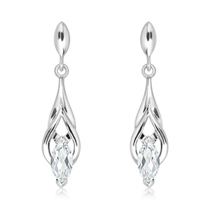 Lentia S White Topaz - stříbrné náušnice s bílým topazem