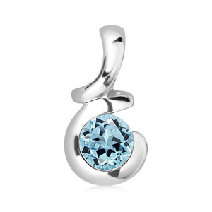 Atlas S Blue Topaz - stříbrný přívěsek s modrým topazem