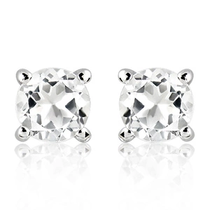 Citra S White Topaz - stříbrné náušnice s bílým topazem