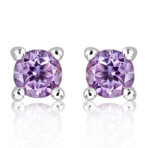Citra S Ametyst - stříbrné náušnice s ametystem