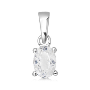 Terva S White Topaz - stříbrný přívěsek s bílým topazem