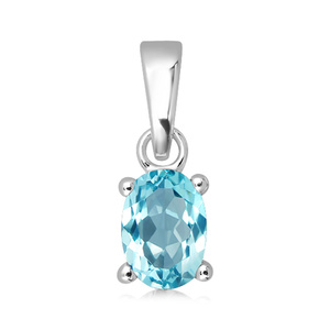 Terva S Blue Topaz - stříbrný přívěsek s modrým topazem