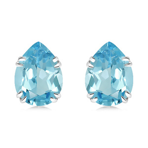 Luceria S Blue Topaz - stříbrné náušnice s modrým topazem