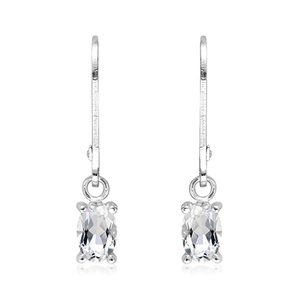Materna S White Topaz - stříbrné náušnice s bílým topazem