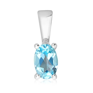 Niverni S Blue Topaz - stříbrný přívěsek s modrým topazem
