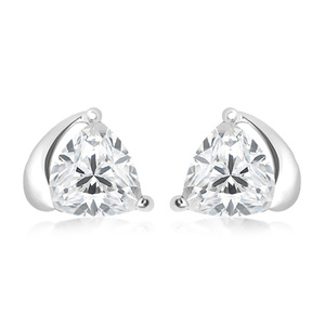 Lovise S White Topaz - stříbrné náušnice s bílým topazem